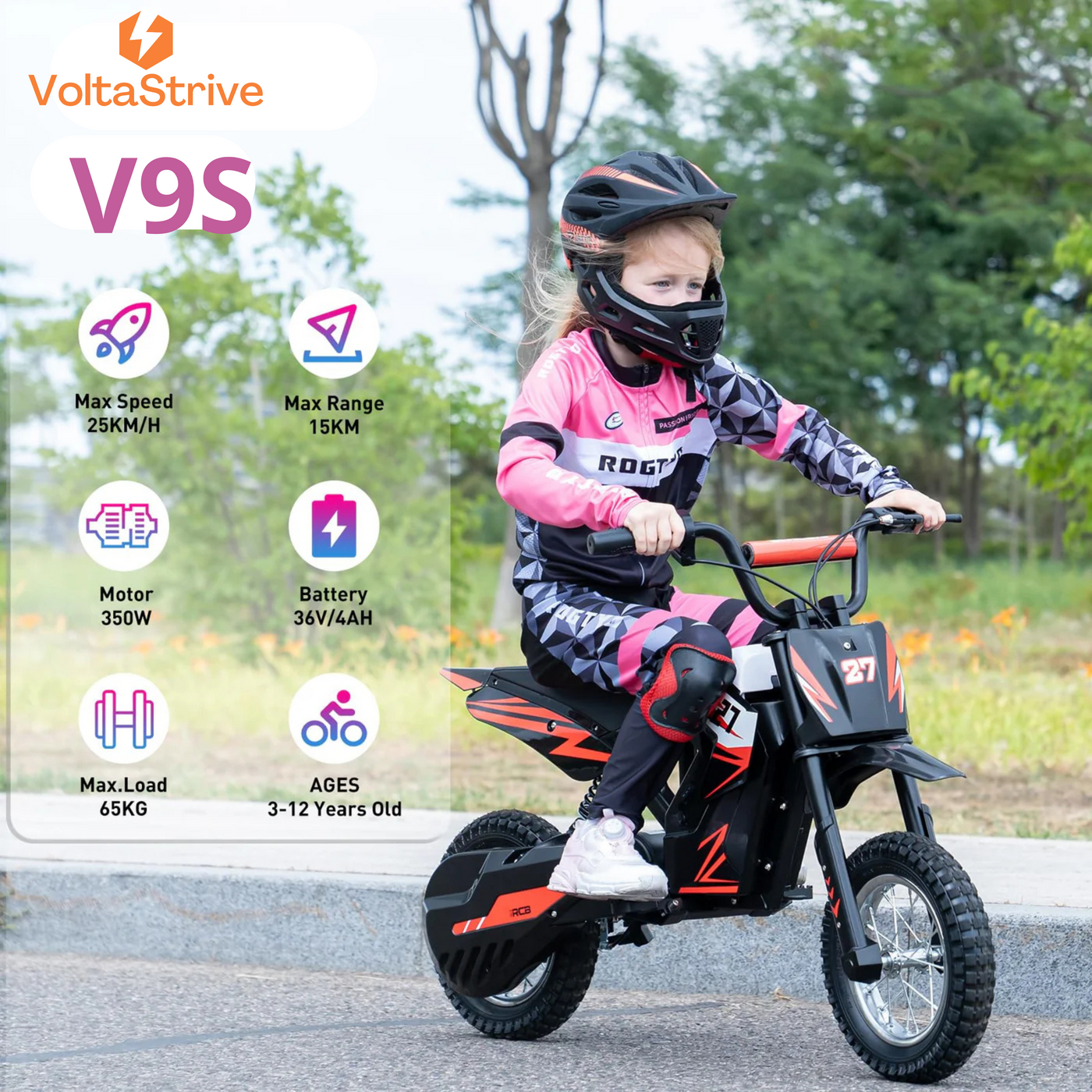 Voltastrive V9X – Mini Dirtbike Électrique 36V