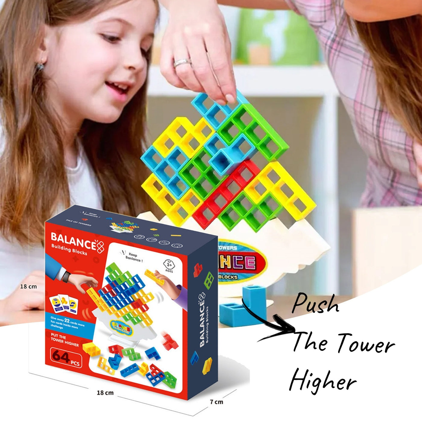 Jeu d’Équilibre & Empilement – Blocs Colorés