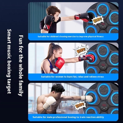 Machine de Boxe Musicale avec Lumières RGB & Bluetooth