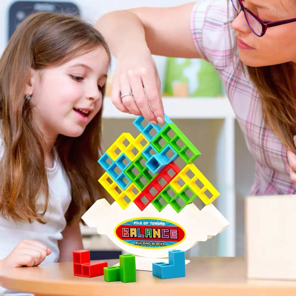Jeu d’Équilibre & Empilement – Blocs Colorés