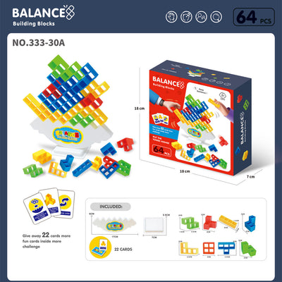 Jeu d’Équilibre & Empilement – Blocs Colorés