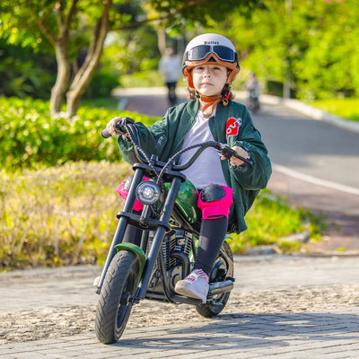 Moto Électrique Cruiser 12" – 24V 160W, LED & Bluetooth - Vert