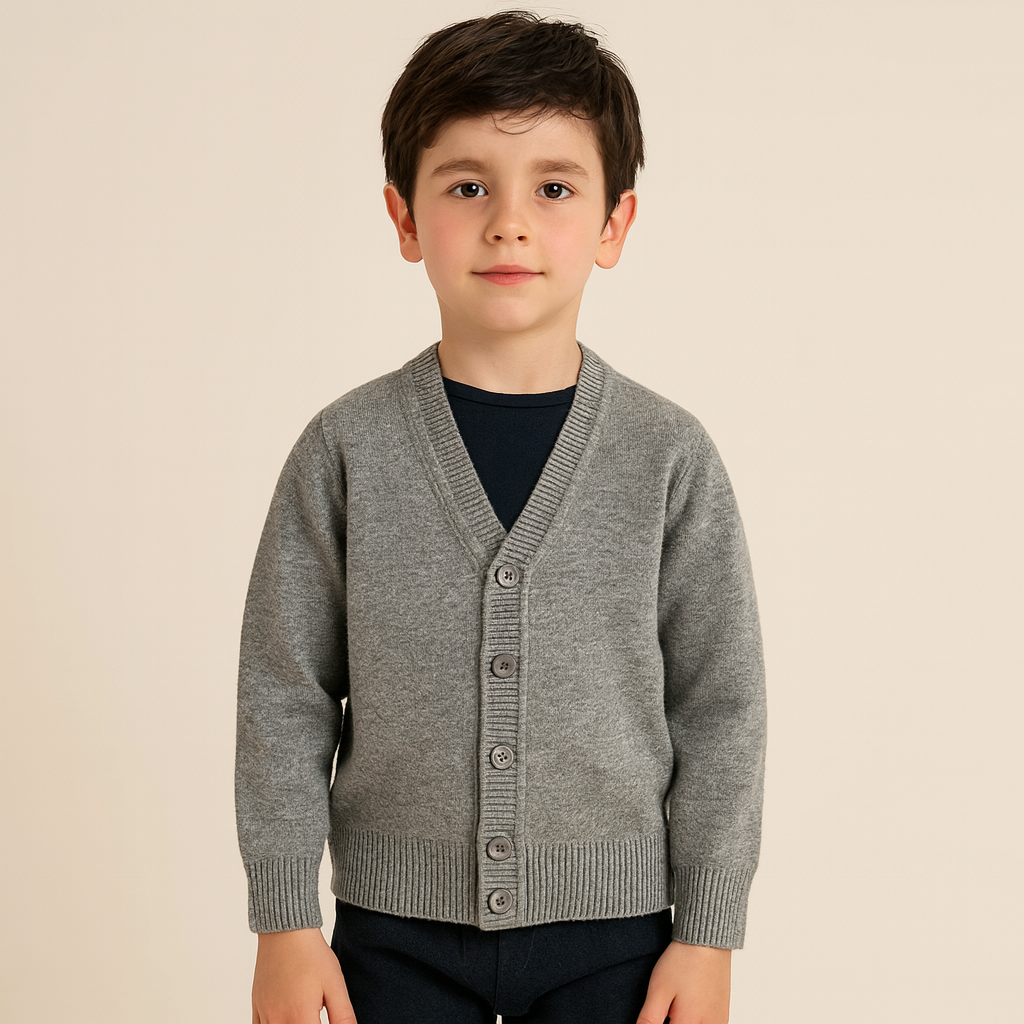 Pull en Coton Uni – Confort & Style pour Garçons (2 à 12 ans)