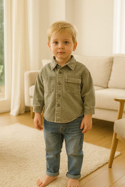 Chemise d’Automne – Élégance & Confort pour Enfants (1 à 6 ans)