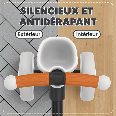 Vélo d’Équilibre Bébé – 4 Roues Sécurisées (12–24 mois)