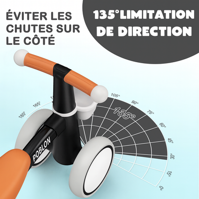 Vélo d’Équilibre Bébé – 4 Roues Sécurisées (12–24 mois)