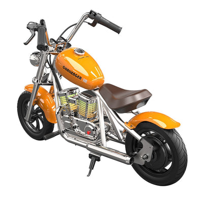 Moto Électrique Cruiser 12" – 24V 160W, LED & Bluetooth - Orange