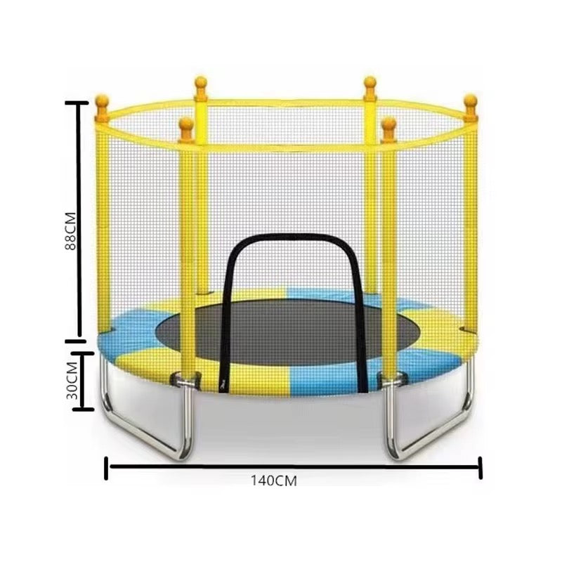 Trampolín Infantil de 1,4 m con Red de Seguridad y Patas en U