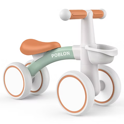 Vélo d’Équilibre Bébé – 4 Roues Sécurisées (12–24 mois)