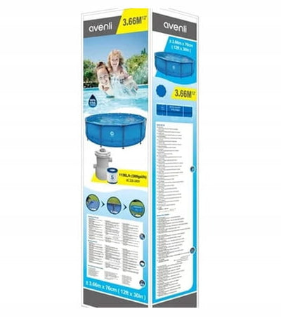 Piscine de jardin rack 300x76 cm Avenli avec pompe & filtre