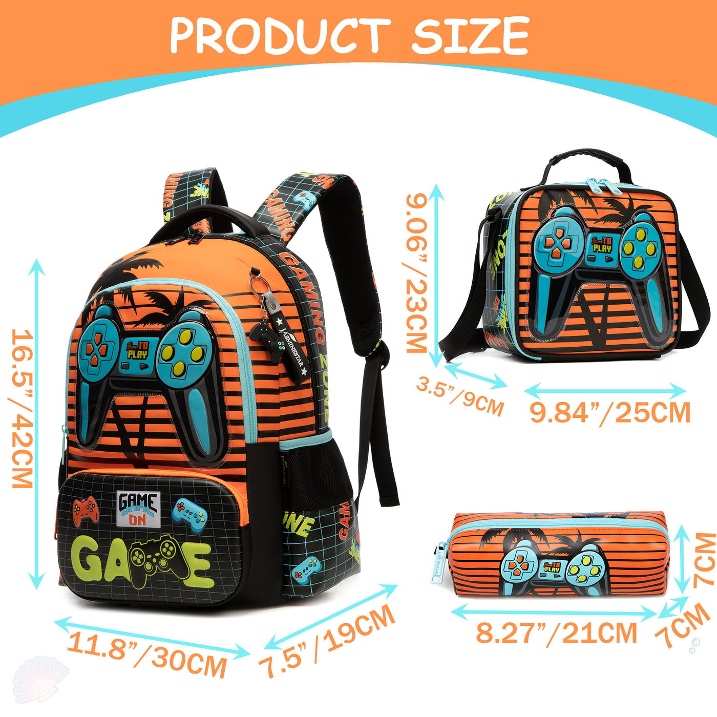 Pack Sac à Dos Manette – 3 pièces