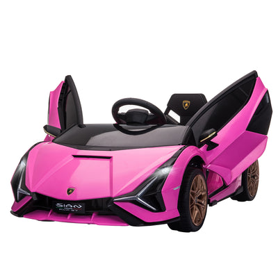 Voiture Électrique Enfant Lamborghini 12V – Télécommande, Portes Ouvrantes, Musique MP3 & LED - Rose