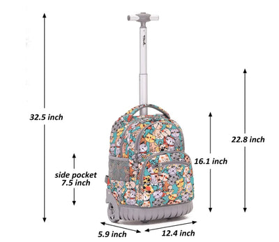 Cartable à roulettes enfant pratique et robuste - Cats