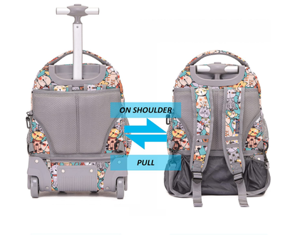 Cartable à roulettes enfant pratique et robuste - Cats