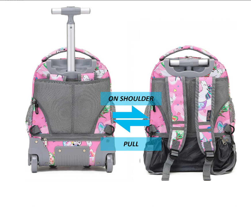 Cartable à roulettes enfant pratique et robuste - Unicorne