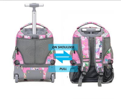 Cartable à roulettes enfant pratique et robuste - Unicorne