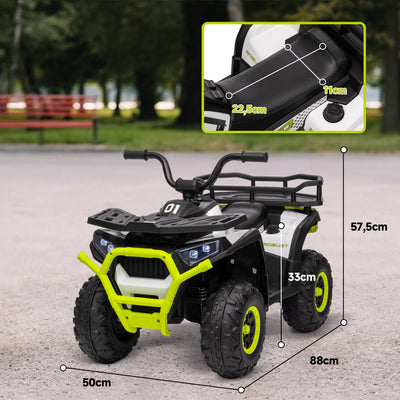Quad Électrique Enfant 12V – Suspension, 4 Phares, USB