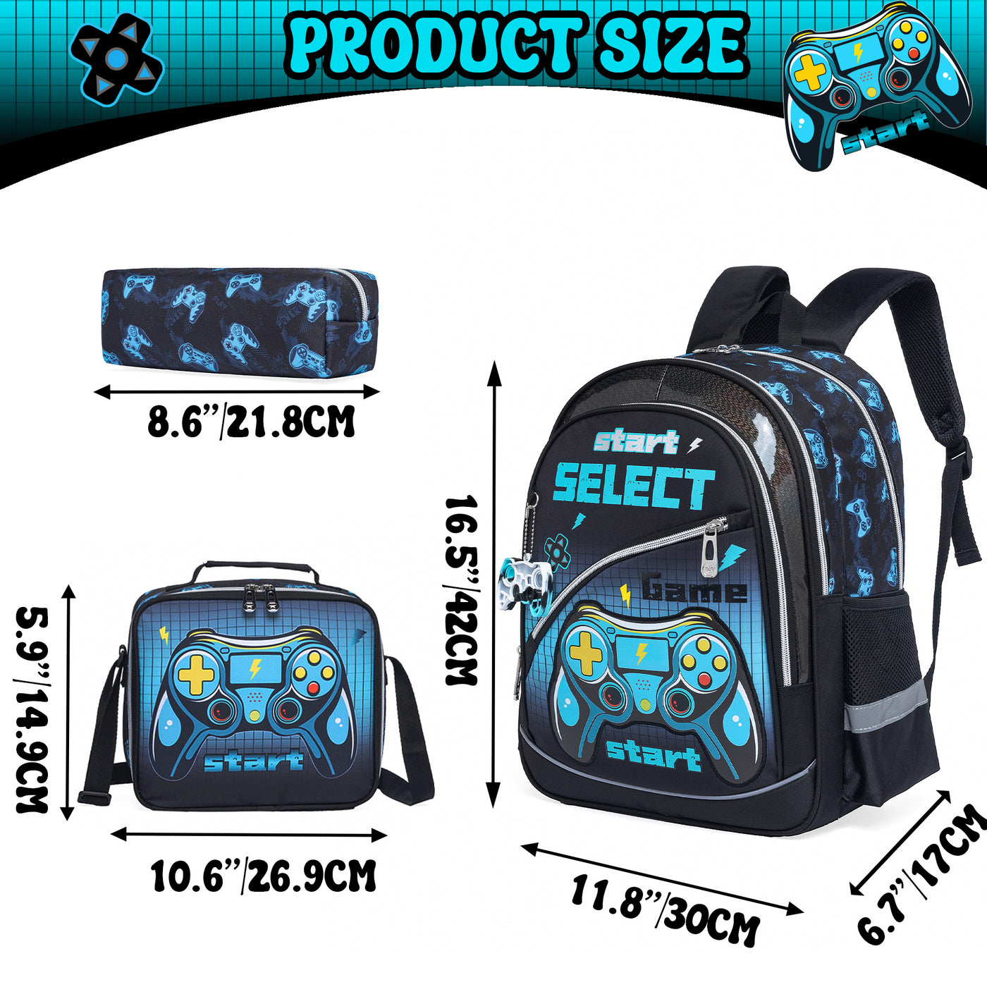 Pack Sac à Dos  Game start – 3 pièces