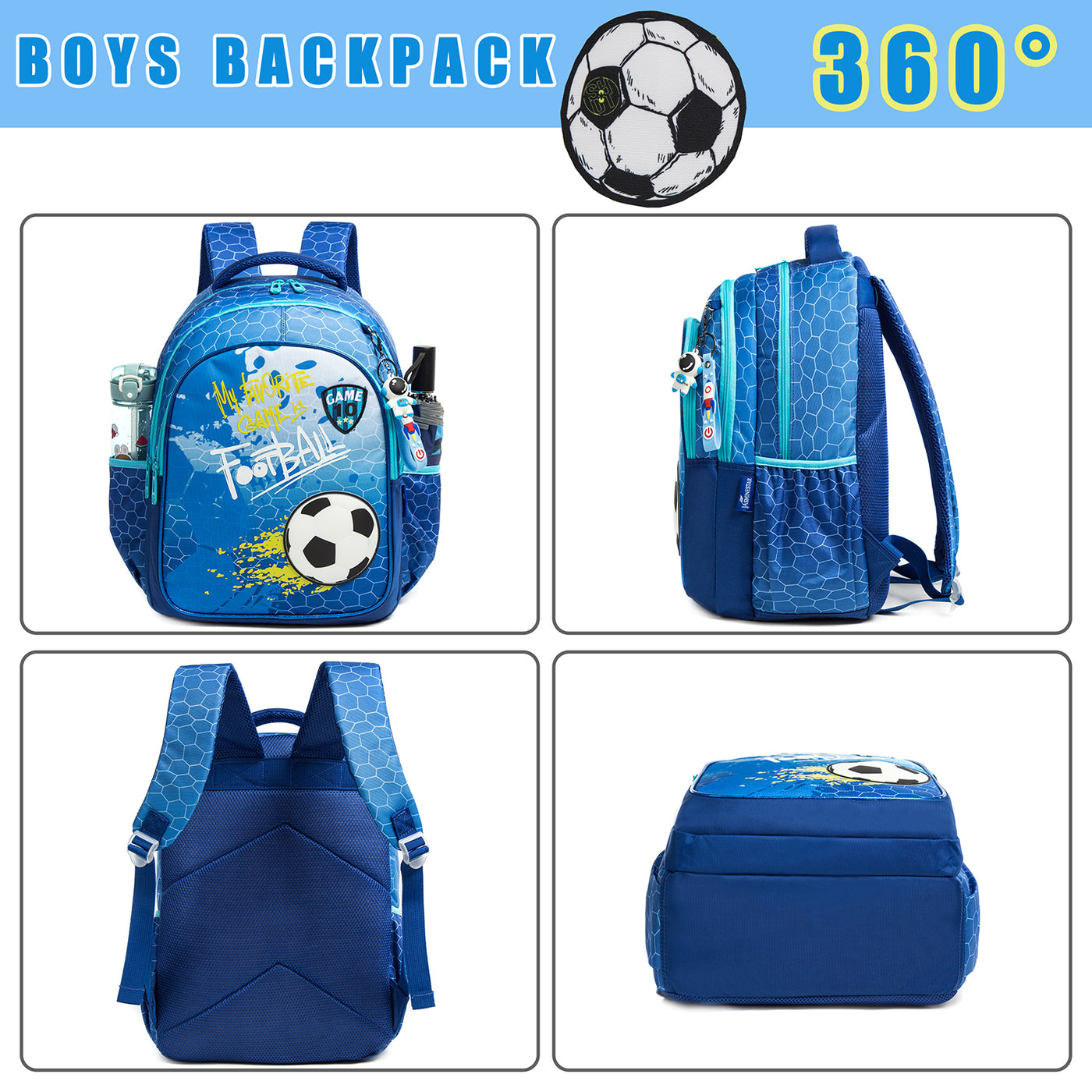 Pack Sac à Dos  Football – 3 pièces