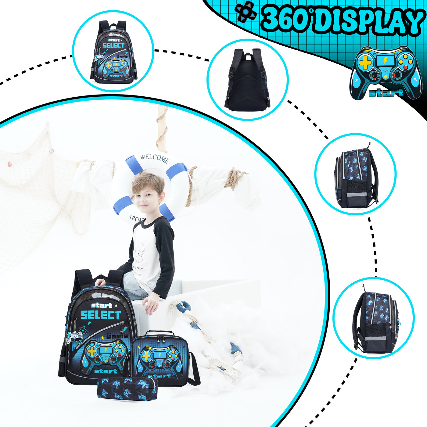 Pack Sac à Dos  Game start – 3 pièces