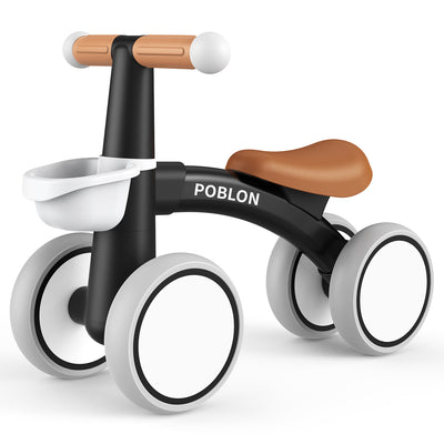 Vélo d’Équilibre Bébé – 4 Roues Sécurisées (12–24 mois)