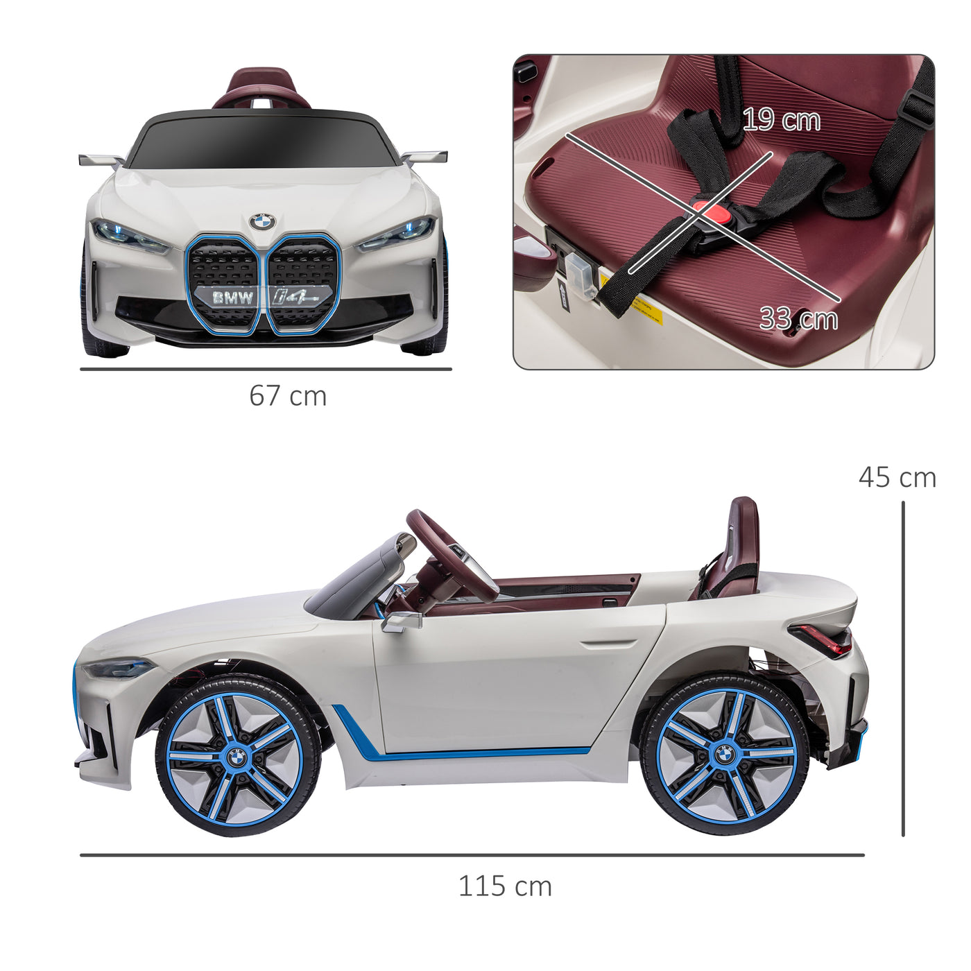 Voiture Électrique Enfant BMW Sous Licence – 12V, USB/MP3, Télécommande