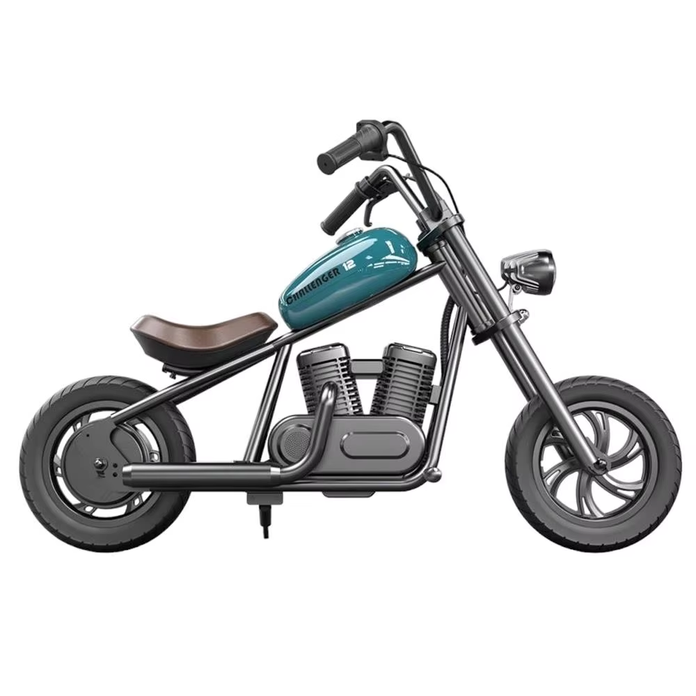 Moto Électrique Cruiser 12" – 24V 160W, LED & Bluetooth - Bleu