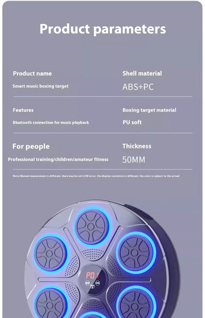 Machine de Boxe Musicale avec Lumières RGB & Bluetooth