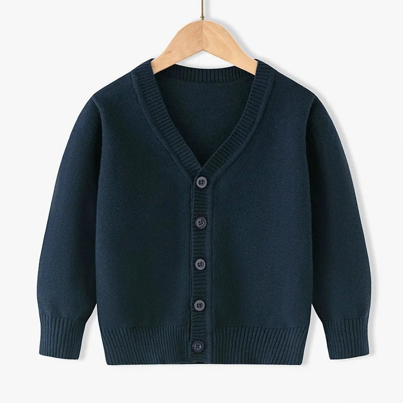Pull en Coton Uni – Confort & Style pour Garçons (2 à 12 ans)