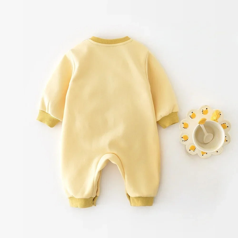 Barboteuse Banane d’Automne – Douceur & Tendresse pour Bébé (0 à 2 ans)