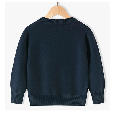 Pull en Coton Uni – Confort & Style pour Garçons (2 à 12 ans)