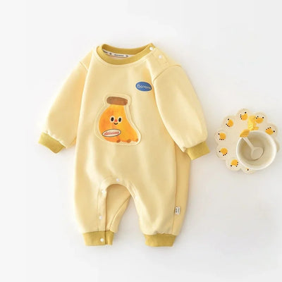Barboteuse Banane d’Automne – Douceur & Tendresse pour Bébé (0 à 2 ans)