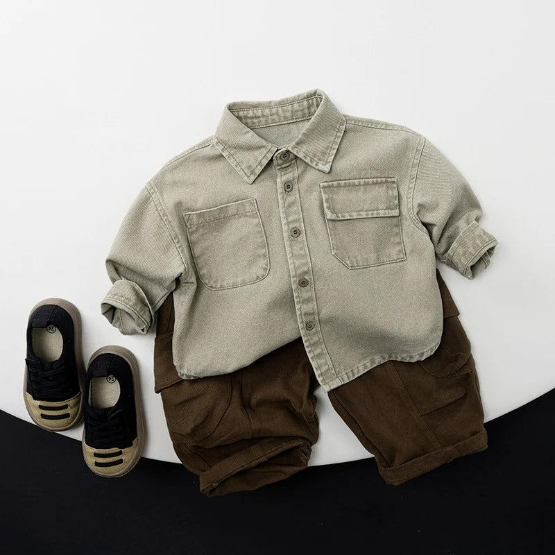 Chemise d’Automne – Élégance & Confort pour Enfants (1 à 6 ans)