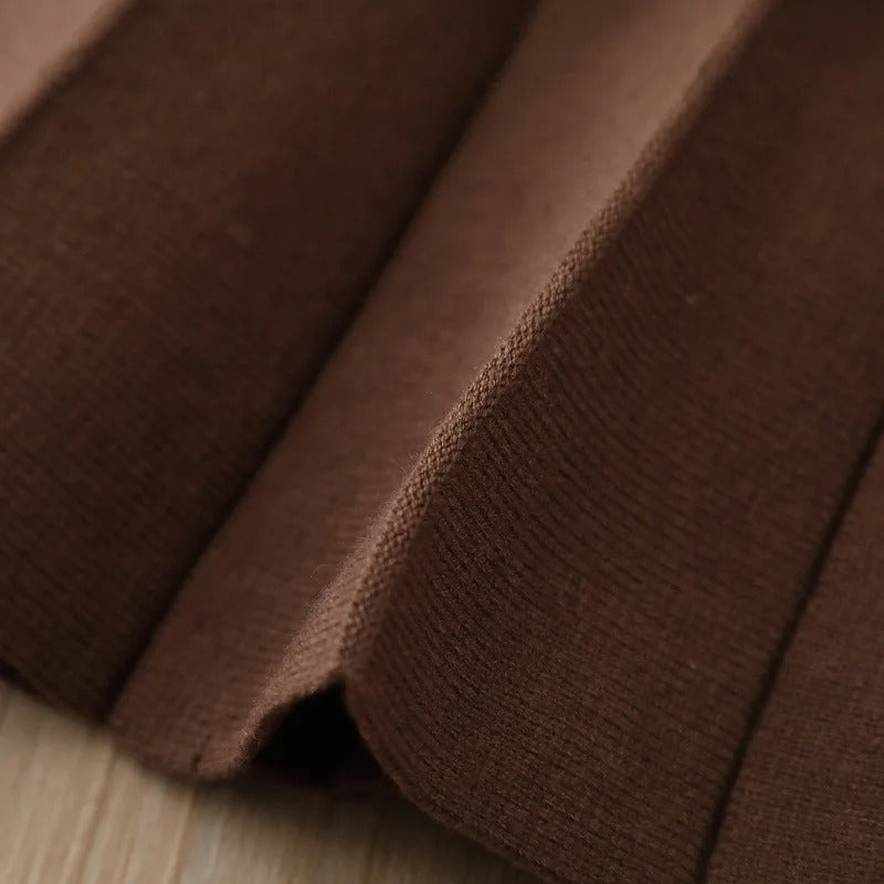 Ensemble Tricoté Papillon – Cardigan & Jupe Marron (2 à 6 ans)