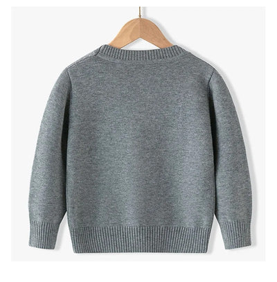 Pull en Coton Uni – Confort & Style pour Garçons (2 à 12 ans)
